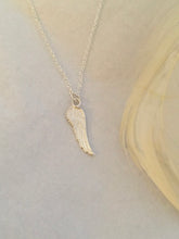 Load image into Gallery viewer, Sterling Silver Angel Wing Necklace, Sterling Silver Feather Jewellery