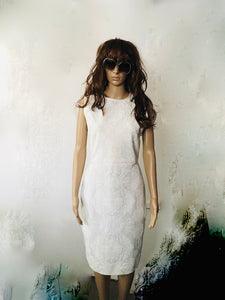 Vintage White Wiggle Dress UK Size 10