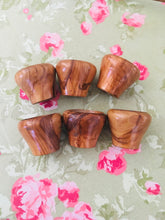 Load image into Gallery viewer, Vintage Walnut Napkin Rings and Napkin Holder