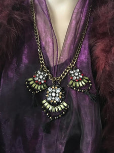Vintage Necklace. c.1980s Vintage Necklace,  boho vintage necklace, tassel necklace