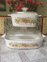 Load image into Gallery viewer, Set of Corning Ware Casserole Dish with Lid Set of Corning Ware Casserole Dishes Stamped Corning Ware Highly Collectable