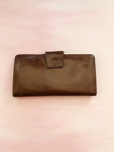 Vintage Leather Purse, Golunski Fine Leather Purse, 1970s Brown Leather purse
