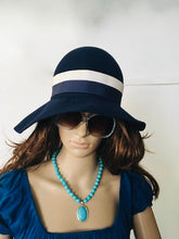 Load image into Gallery viewer, Vintage Wide Brim floppy Hat, 1980s floppy wide brim hat, Vintage hats