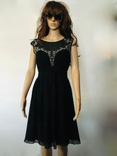 Load image into Gallery viewer, Vintage Black Dress UK Size 10