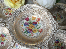 Load image into Gallery viewer, H&amp;K Tunstall, Large Serving Bowl with Handles Salad Bowl. c1933-1942. ’Old English Needlepoint’ pattern