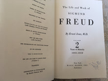 Load image into Gallery viewer, 1901-1919, Freud, Sigmund, The Life and Work, Vol 2. Years of Maturity Rare Book