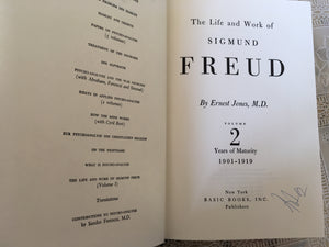 1901-1919, Freud, Sigmund, The Life and Work, Vol 2. Years of Maturity Rare Book