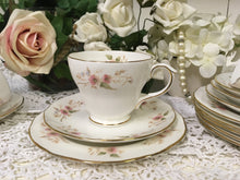 Load image into Gallery viewer, Duchess, Glen 316 pattern, vintage pink floral tea cup trio tea set. c.1960s