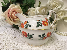 Load image into Gallery viewer, Crown Royal, Orange Roses, Creamer and Sugar Bowl c.1960s