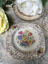 Load image into Gallery viewer, Three, Cake Plates. H&amp;K Tunstall, c1933-1942.  ’Old English Needlepoint’ pattern.