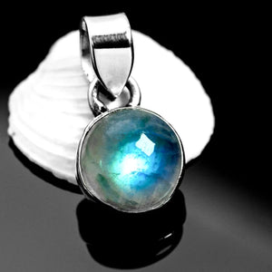 Silver Moonstone Necklace, 925 Sterling Silver Necklace