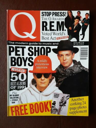 Q Magazine January 1992 Issue 64 Pet Shop Boys front cover