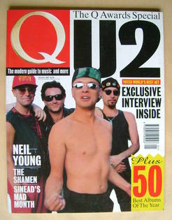 Q Magazine January 1993 Issue 76 U2 front cover
