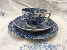 Load image into Gallery viewer, W R Midwinter &#39;Landscape&#39; Blue and White Teacup Trio set blue and white plate blue and white saucer blue and white teacup