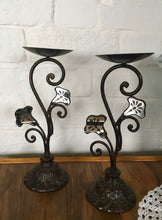 Load image into Gallery viewer, Antique Pair of Candlestick Holders.