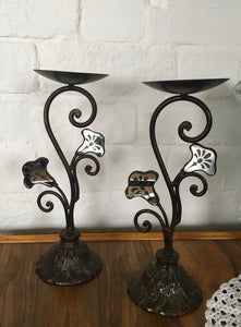 Antique Pair of Candlestick Holders.