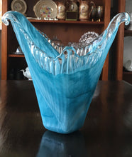 Load image into Gallery viewer, Murano, Blue Glass Vase.