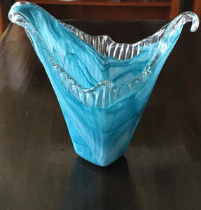 Murano, Blue Glass Vase.