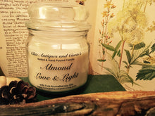 Load image into Gallery viewer, Almond with sweet lemongrass. Love and Light Candle collection.