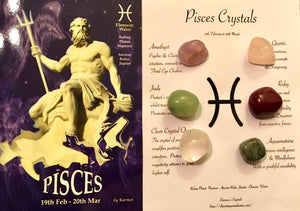 Pisces Birthstones Crystal Set, Pisces Zodiac Sign