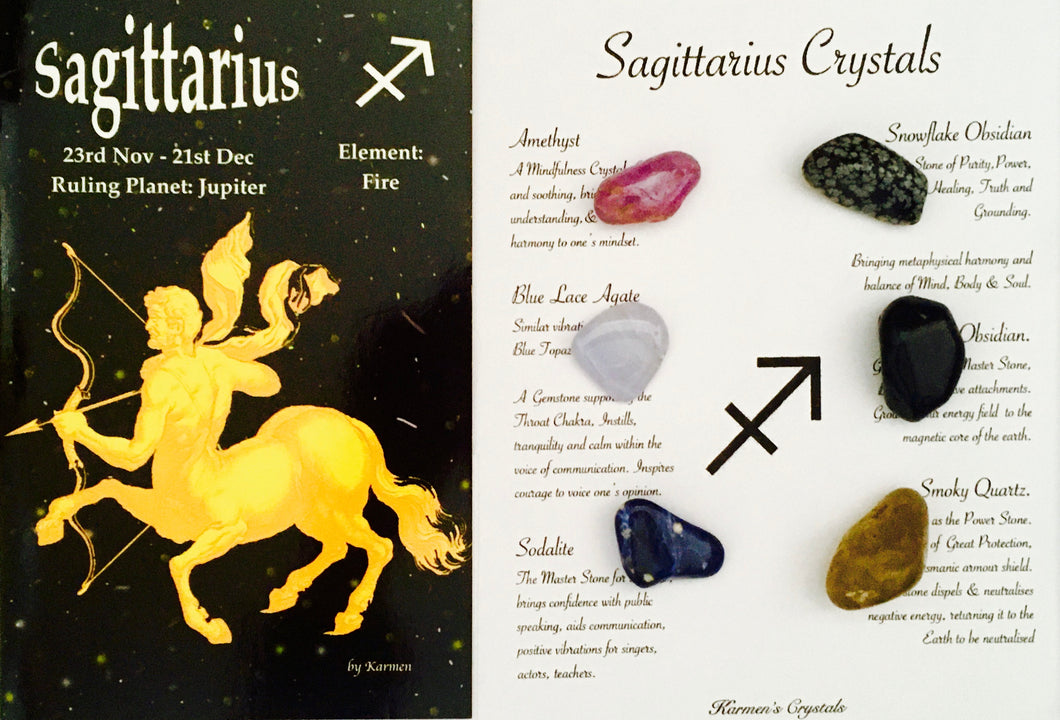 Sagittarius Birthstones Set, Sagittarius Crystals