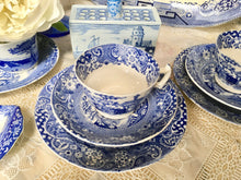 Load image into Gallery viewer, Antique, Rare, Blue and White, Tea Cup Trio Set, W. R. Midwinter, c.1910